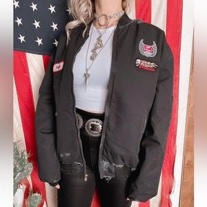 Vintage Patched Mechanic Bomber